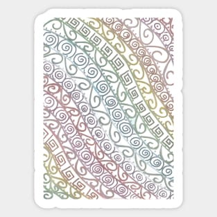 Metalic Celtic Filigree - Red Background Sticker